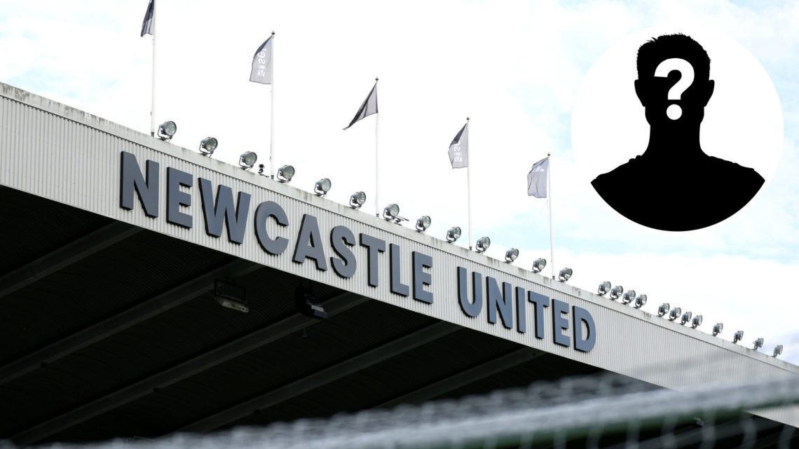 St James Park with a mystery player overlayed (right)