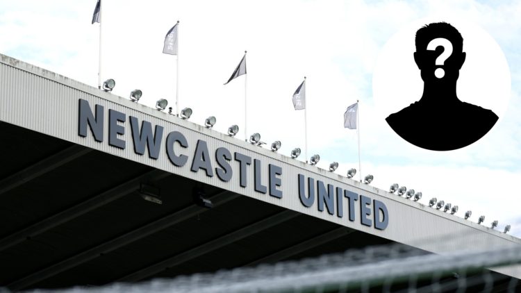 St James Park with a mystery player overlayed (right)