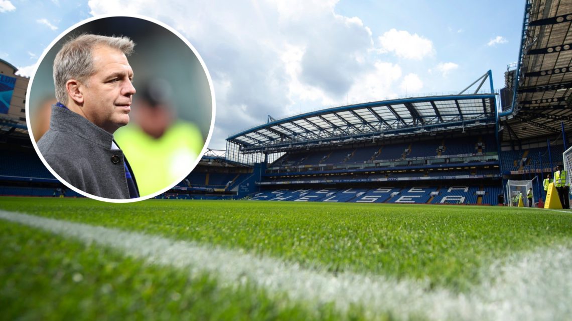 Stamford Bridge with Todd Boehly overlayed (left)