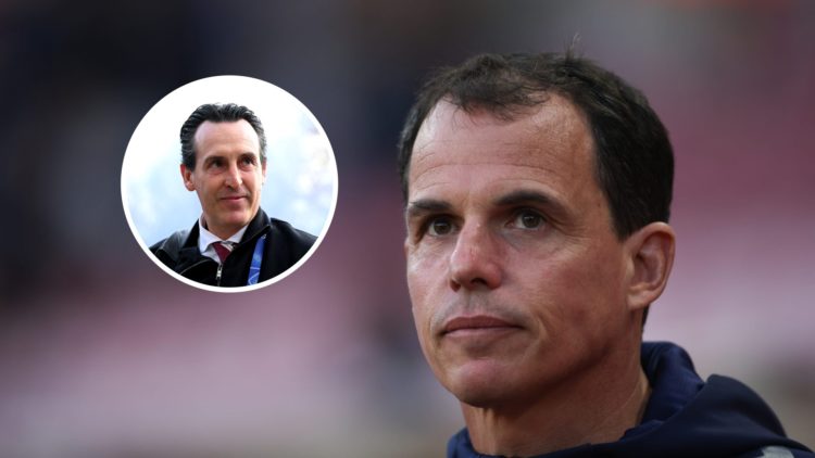 Sunderland manager Regis Le Bris with inset of Aston Villa manager Unai Emery