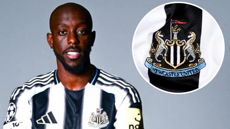 Yoane Wissa, Newcastle United badge (inset)