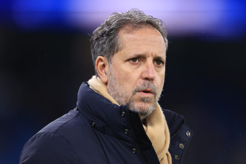Tottenham Hotspur director of football Fabio Paratici looks on during the Premier League match between Manchester City and Spurs