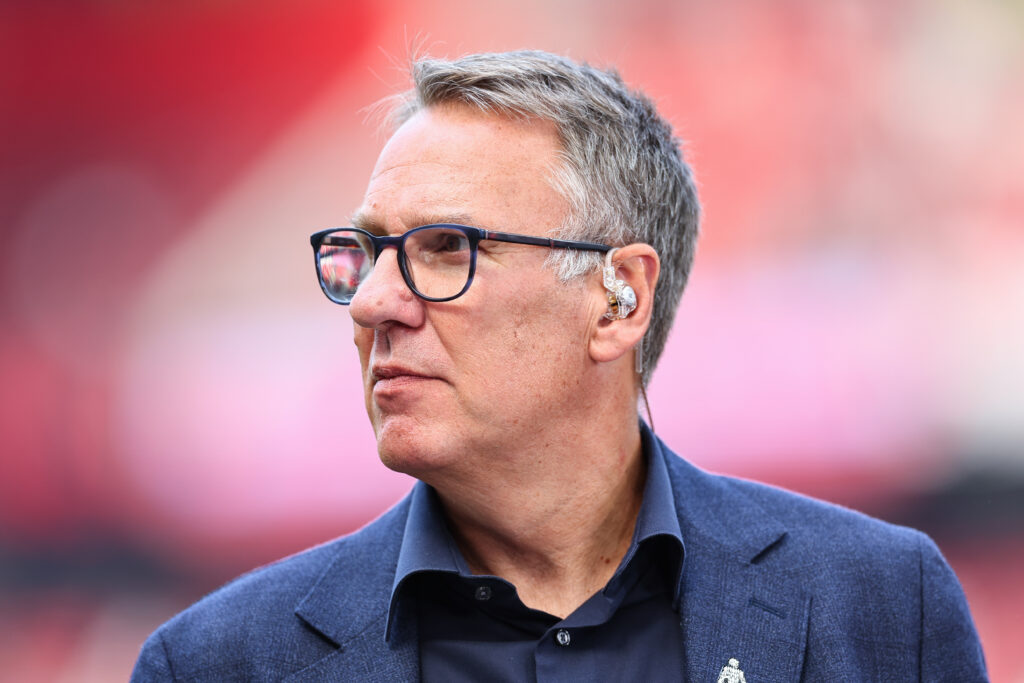 Paul Merson looks on during Manchester United vs Arsenal
