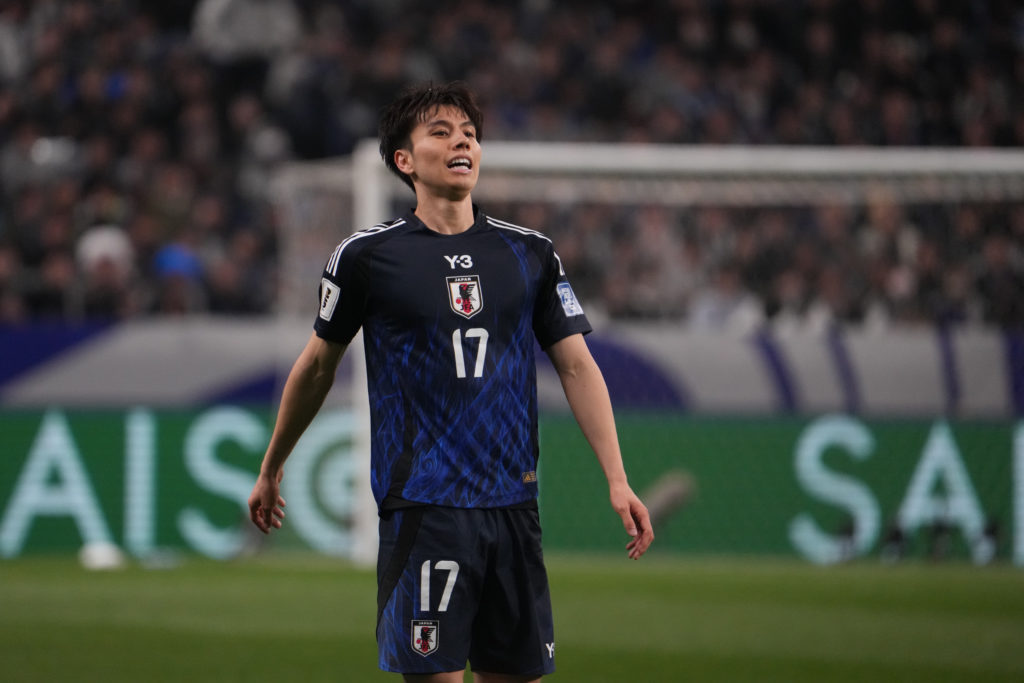Ao Tanaka looks on during Japan vs Saudi Arabia