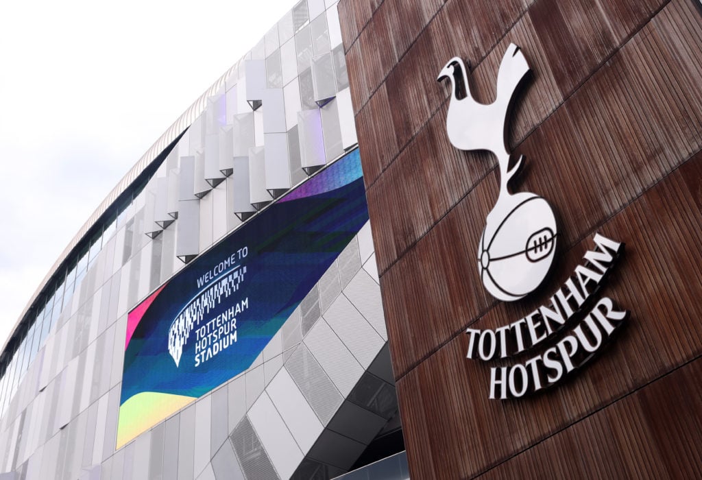 A general exterior view of the Tottenham Hotspur Stadium
