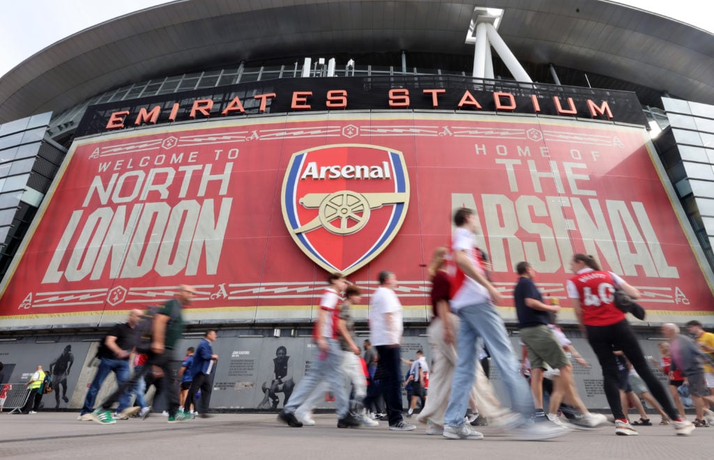 A general exterior view of the Emirates Stadium prior to Arsenal's pre-season friendly against Villareal