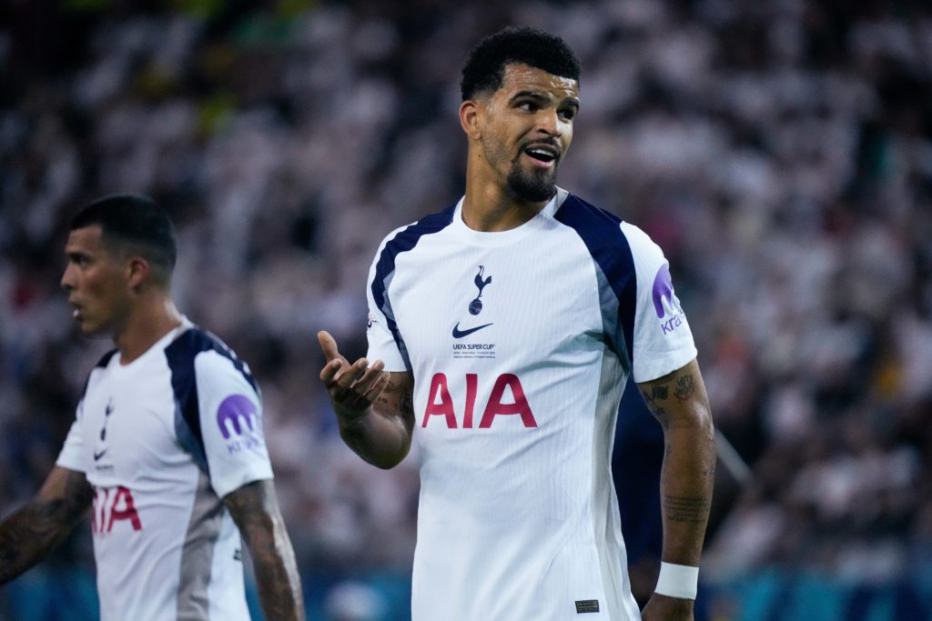 Dominic Solanke during Paris Saint-Germain v Tottenham Hotspur - UEFA Super Cup 2025