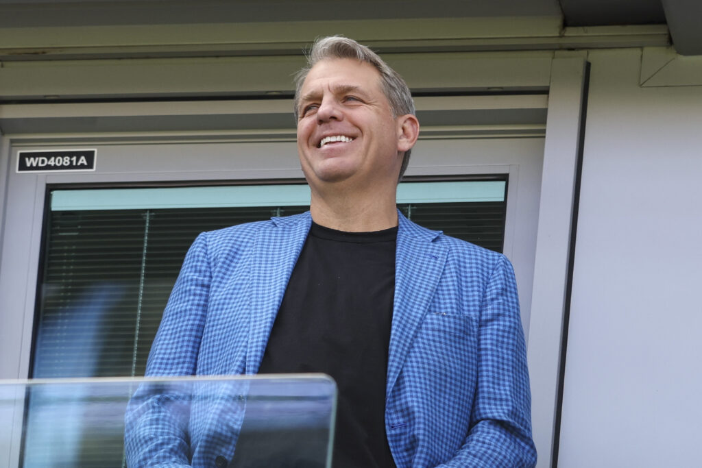 Chelsea owner Todd Boehly in the directors' box at Stamford Bridge