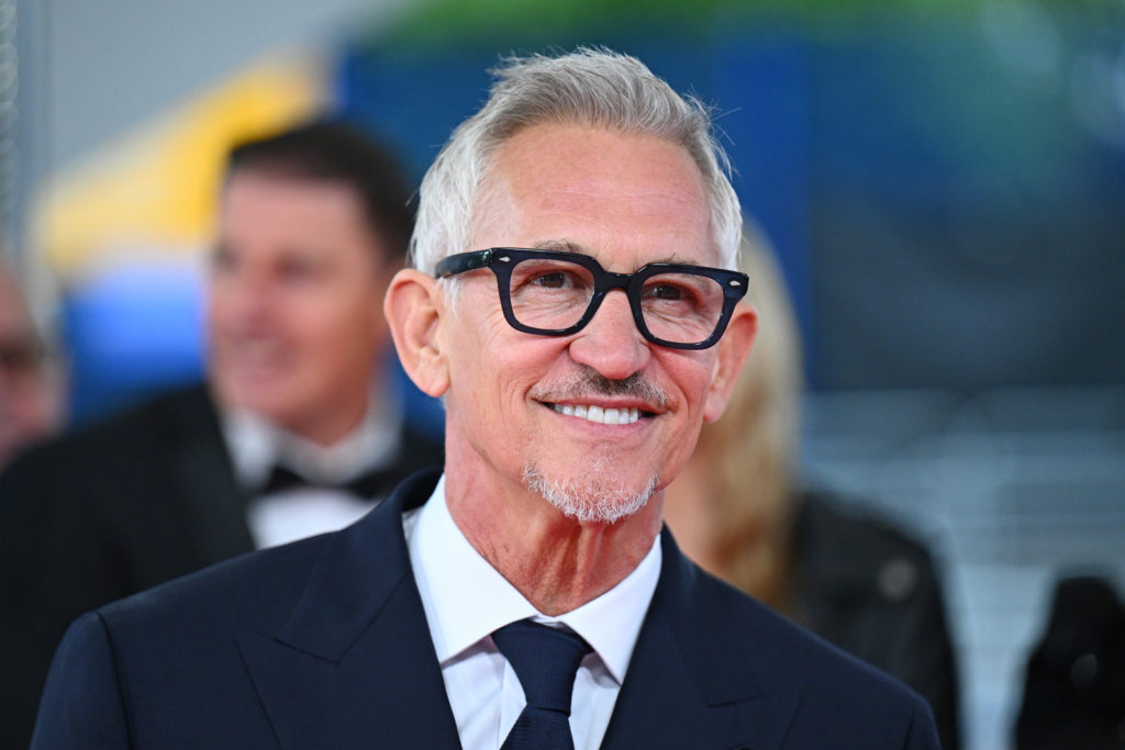 Gary Lineker smiles before the National Television Awards