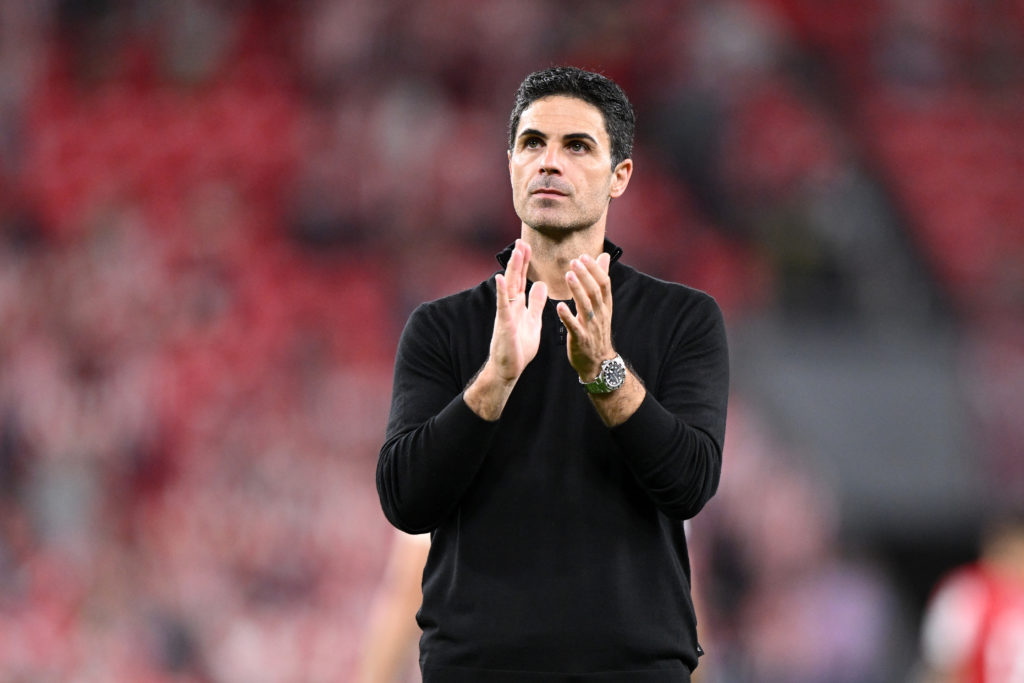 Mikel Arteta during Athletic de Bilbao v Arsenal - UEFA Champions League