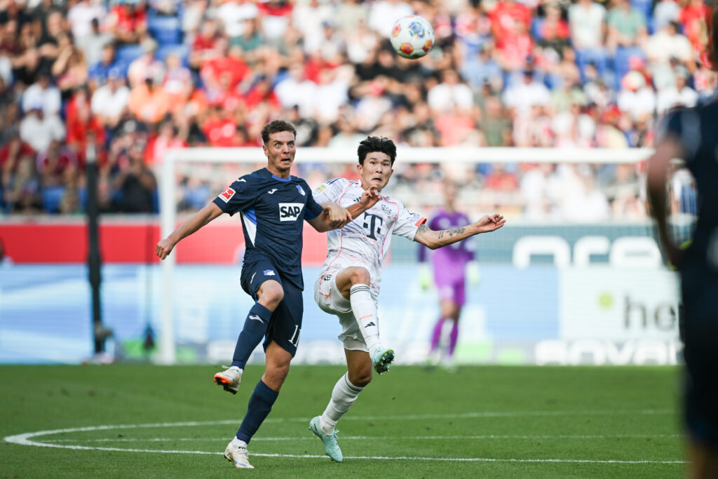 Fisnik Asllani playing for Hoffenheim vs Bayern Munich