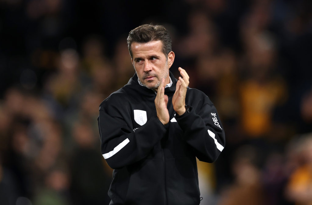 Marco Silva applauds before Fulham vs Cambridge in the Carabao Cup third round