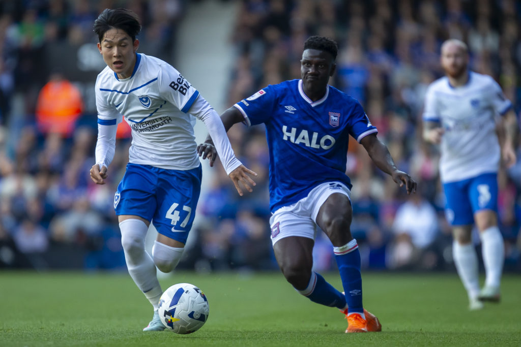 Tottenham Hotspur loanee Min-Hyeok during Ipswich Town v Portsmouth in the Sky Bet Championship