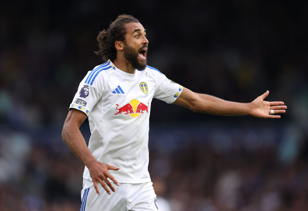Dominic Calvert-Lewin gestures during Leeds United vs Bournemouth