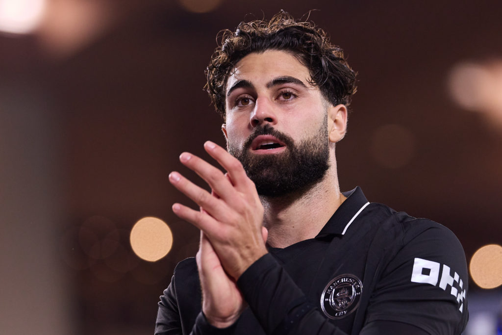 Josko Gvardiol applauds during Manchester City's draw with AS Monaco in the Champions League
