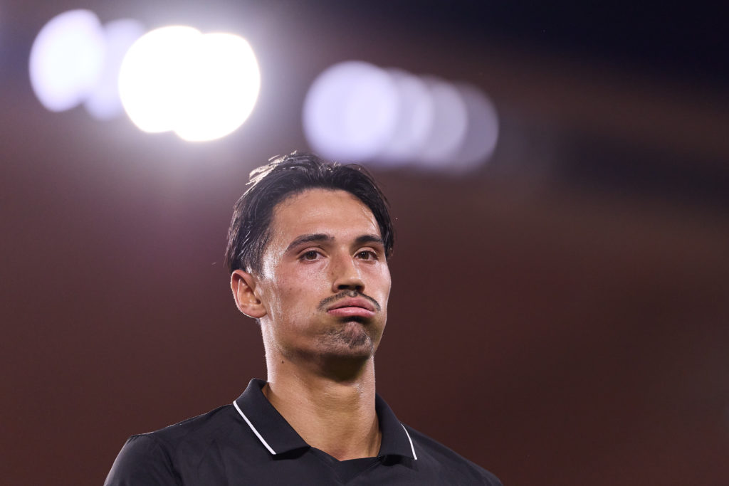 Tijjani Reijnders looks on in the Champions League for Manchester City