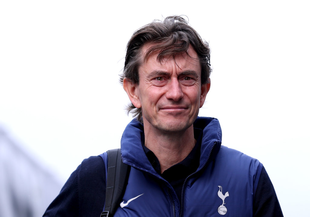 Thomas Frank arrives for a Premier League clash between Leeds United and Tottenham Hotspur
