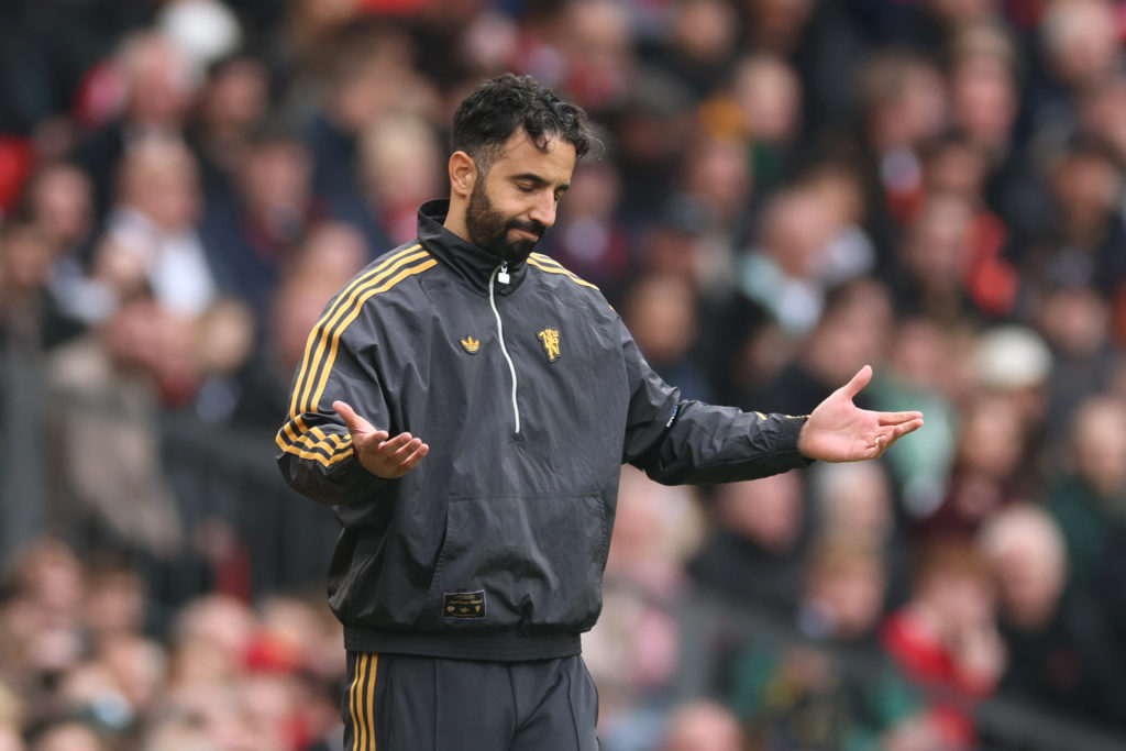 Ruben Amorim looks dejected during Manchester United vs Sunderland
