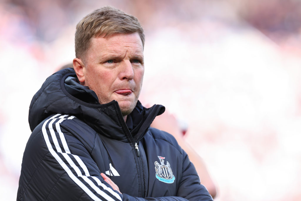 Newcastle United boss Eddie Howe looks on during Newcastle's win over Nottingham Forest