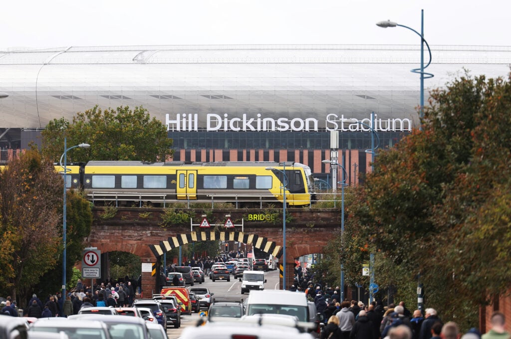 A general view of Everton's Hill Dickinson Stadium