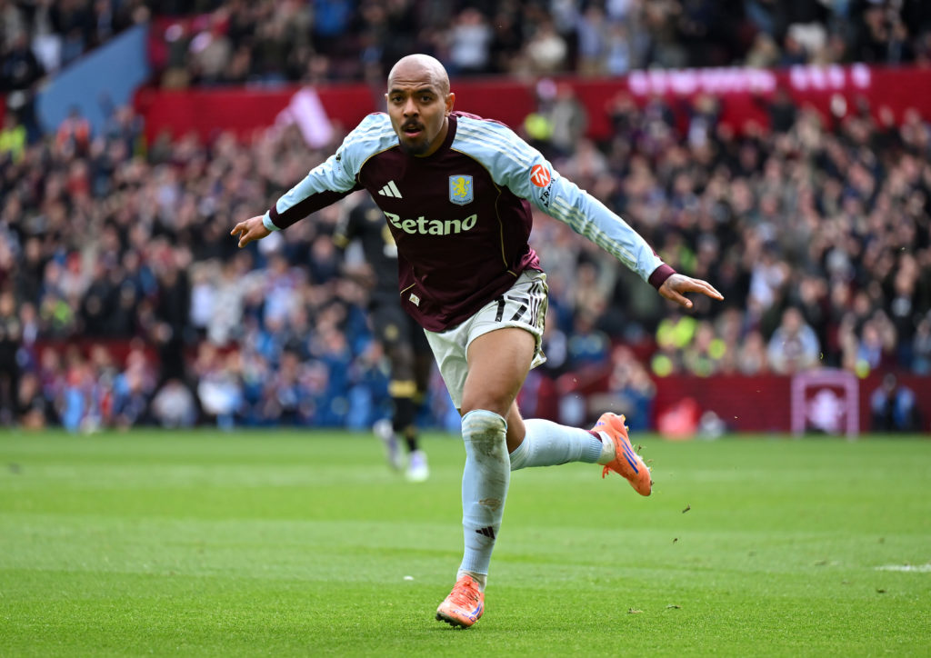 Donyell Malen scores for Aston Villa against Burnley.