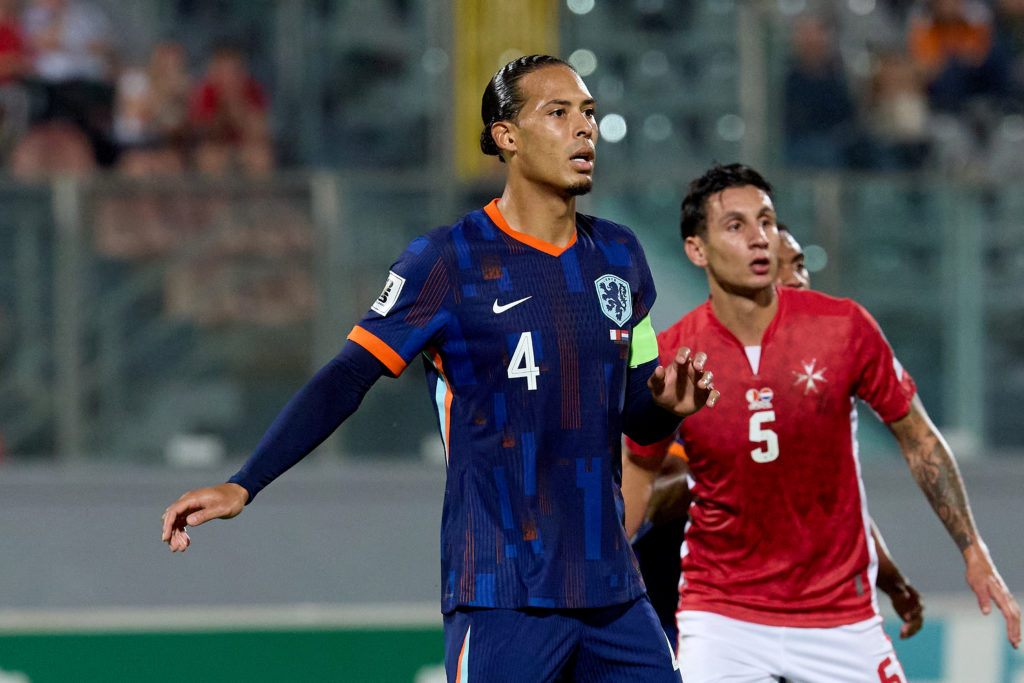 Virgil van Dijk in action for the Netherlands during their World Cup qualifying victory against Malta