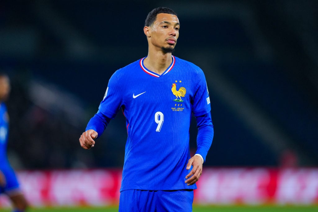 Hugo Ekitike of France looks on during the FIFA World Cup 2026 qualifier match between France and Azerbaijan at Parc des Princes.