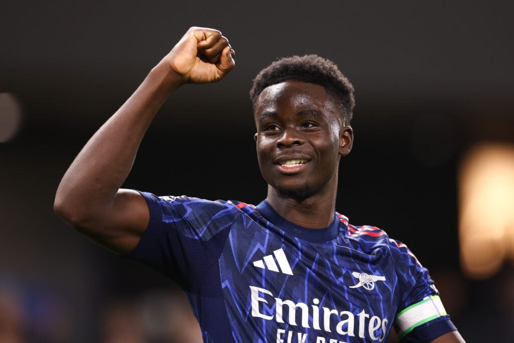 Bukayo Saka during Fulham v Arsenal - Premier League