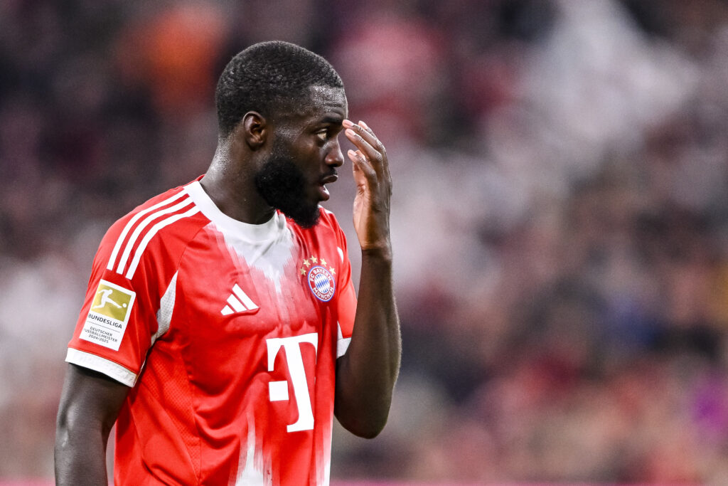 Bayern Munich defender Dayot Upamecano playing in the Bundesliga