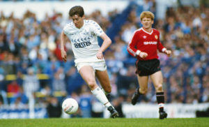 Chris Waddle playing for Tottenham Hotspur vs Manchester United
