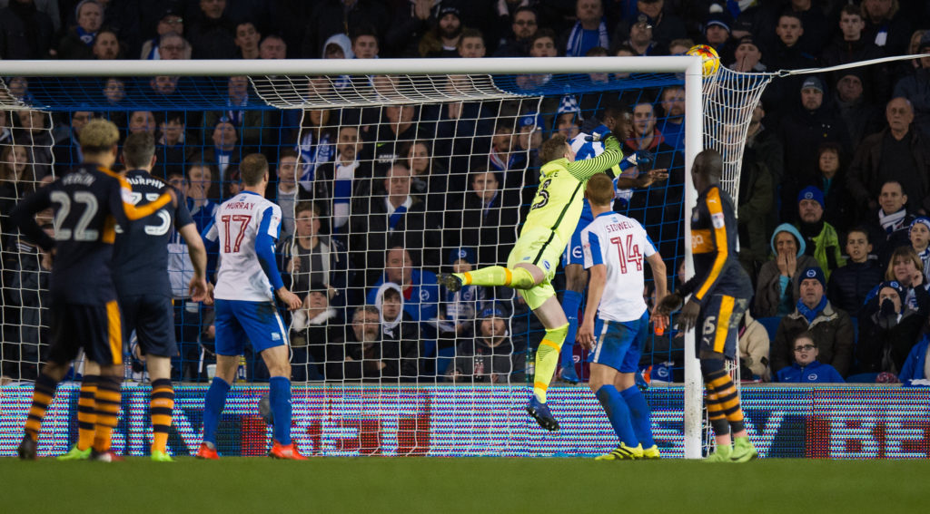 Mohamed Diame's freak goal for Newcastle during their win vs Brighton in the Championship