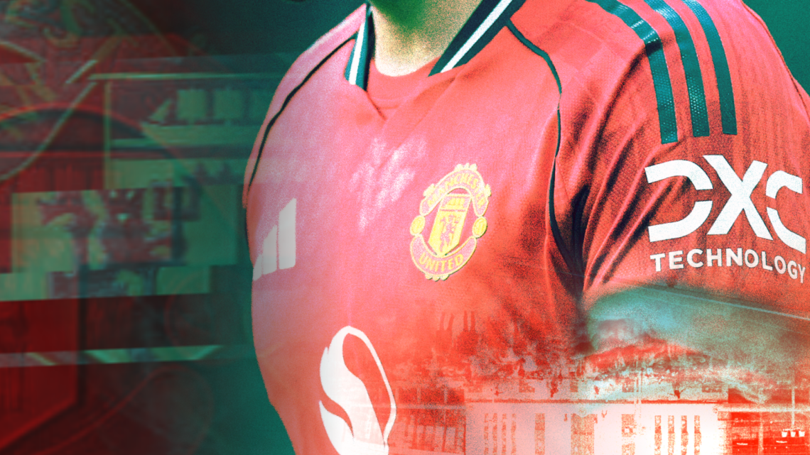Abstract cover art, Manchester United sponsors