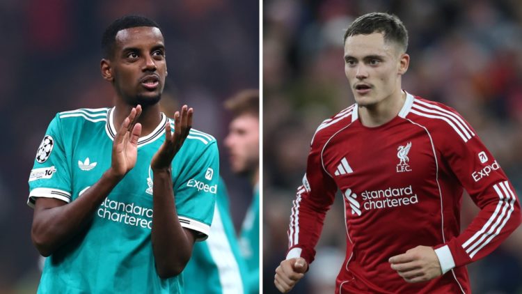 Alexander Isak of Liverpool applauds the fans following the UEFA Champions League 2025/26 League Phase MD2 match between Galatasaray A.S. and Liver...