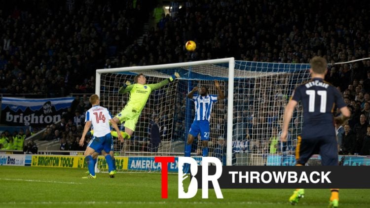 Newcastle United score a goal vs Brighton in 2017