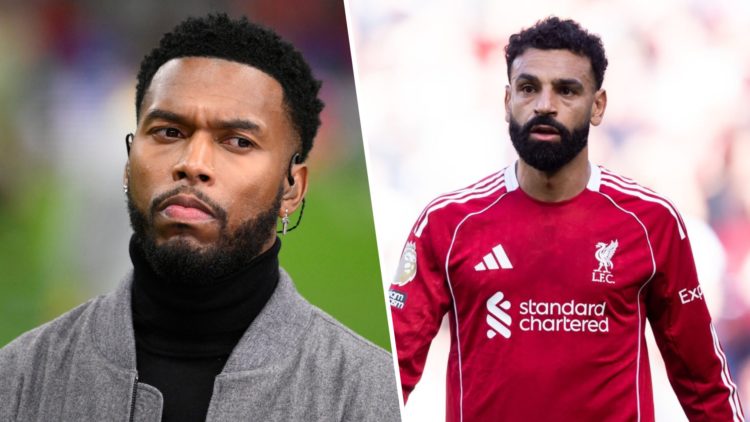 Former player Daniel Sturridge during the UEFA Champions League 2024/2025 football match between AC Milan and Liverpool FC (Left) Mohamed Salah of ...