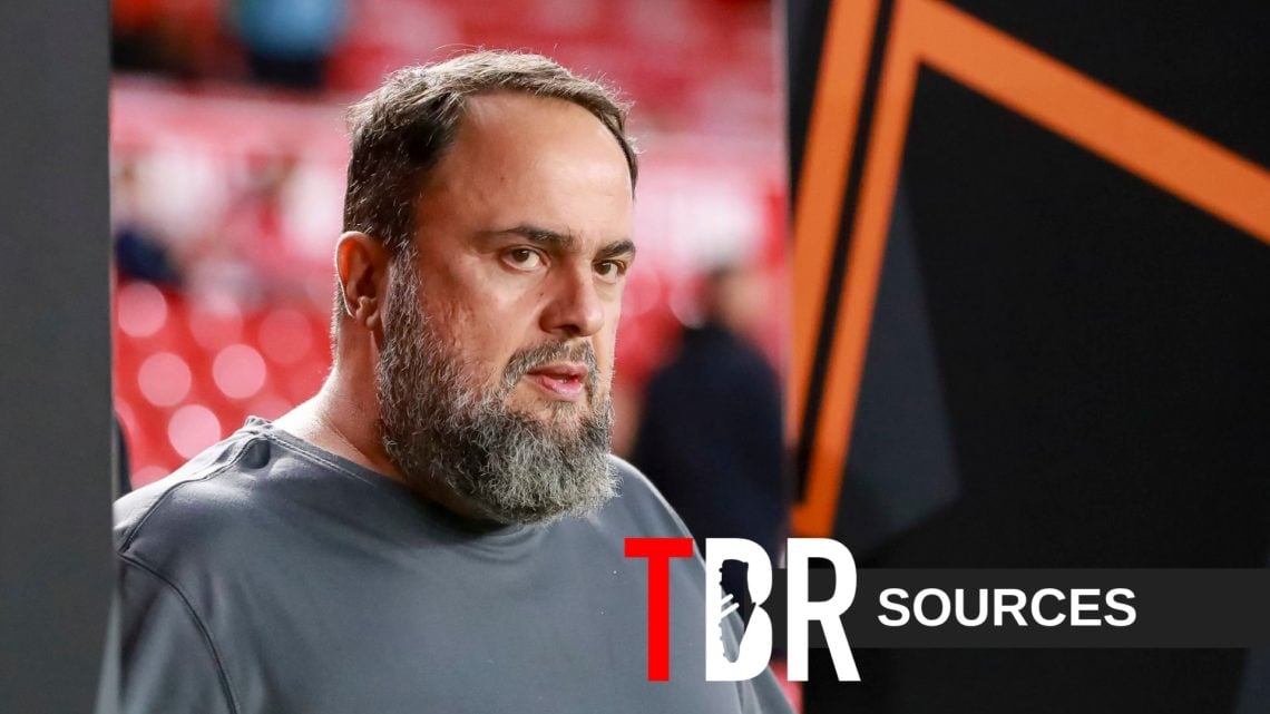 Nottingham Forest owner Evangelos Marinakis looks on prior to the club's Europa League match against FC Midtjylland at the City Ground