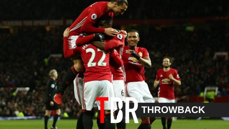 Henrikh Mkhitaryan celebrates after scoring his scorpion kick for Manchester United against Sunderland