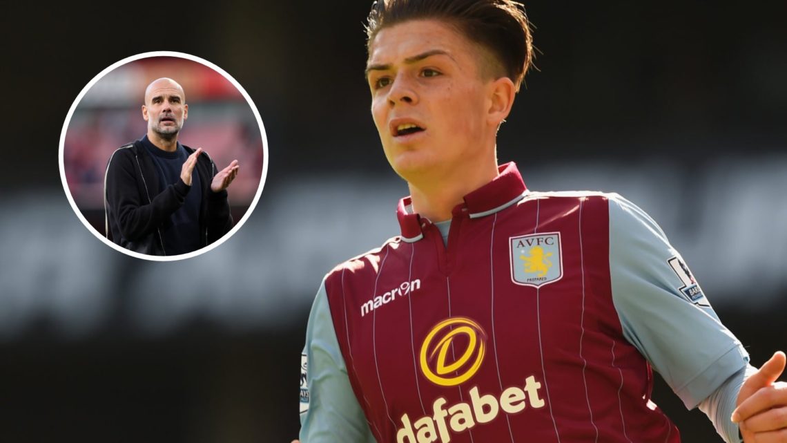Jack Grealish of Aston Villa during the Barclays Premier League match between Tottenham Hotspur and Aston Villa at White Hart Lane (Right) Pep Guar...