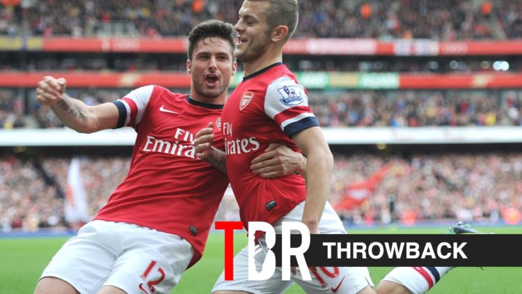 Jack Wilshere celebrates scoring for Arsenal vs Norwich City