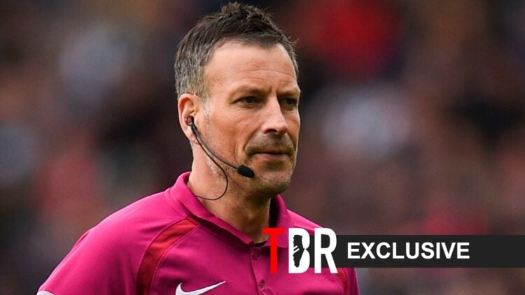 Former Premier League referee Mark Clattenburg with exclusive banner overlaid.