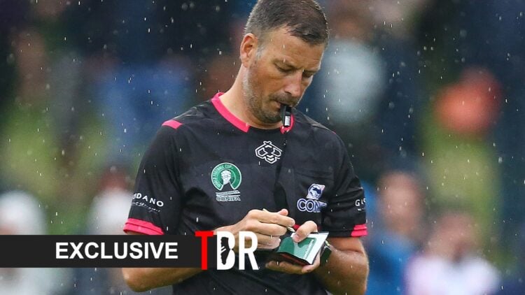 Former referee Mark Clattenburg, with exclusive banner overlaid.