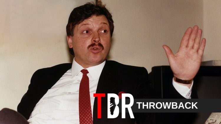 Former Manchester United director Michael Knighton is pictured in 1989