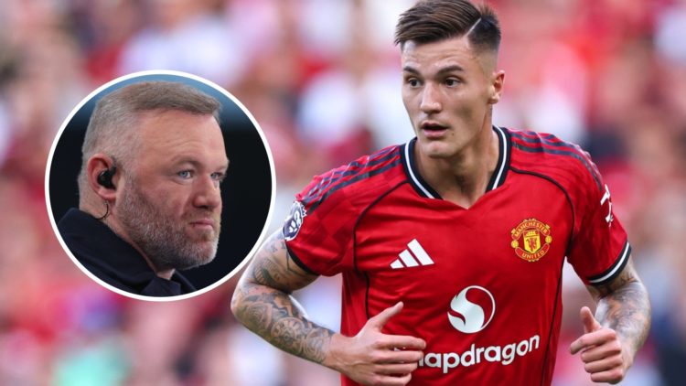 Manchester United striker Benjamin Sesko alongside Wayne Rooney.