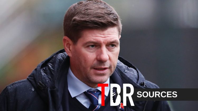 Steven Gerrard is pictured during his first spell in charge of Rangers in 2021