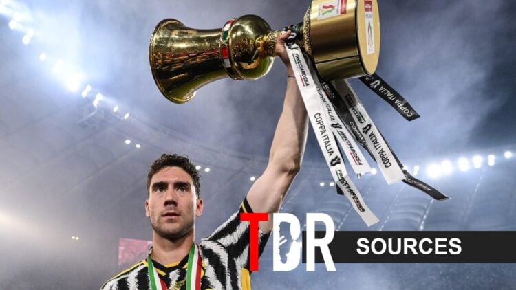 Tottenham Hotspur target Dusan Vlahovic with the Coppa Italia.