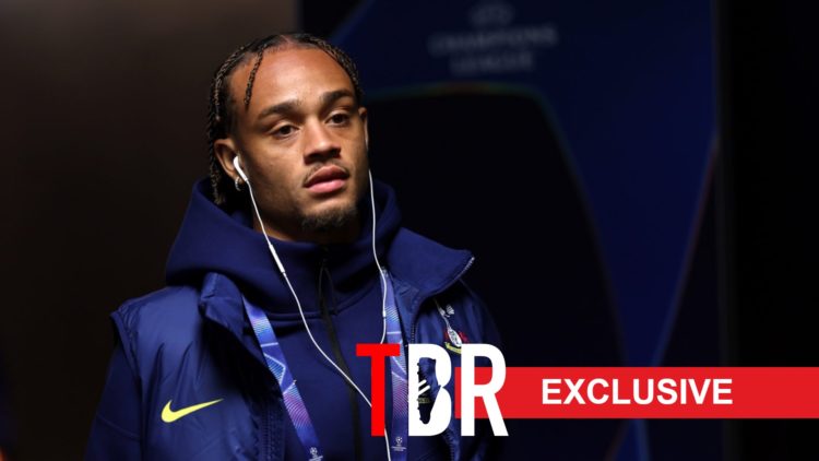 Tottenham Hotspur attacker Xavi Simons arrives for Champions League match.