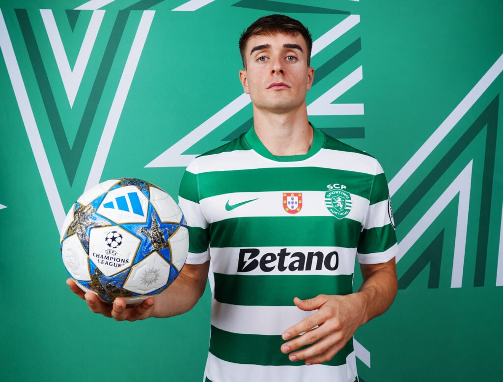 Sporting CP defender Ivan Fresneda during of Champions League photoshoot.