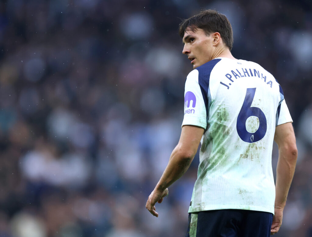 Joao Palhinha looks on during Tottenham vs Aston Villa