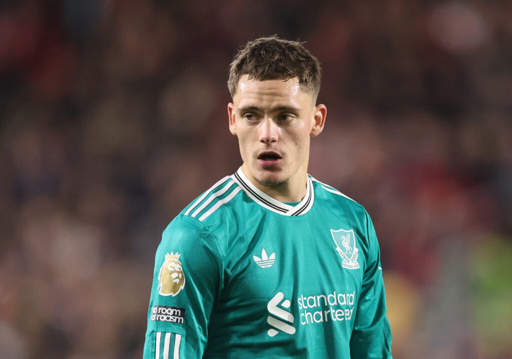 Florian Wirtz looks on during Brentford vs Liverpool