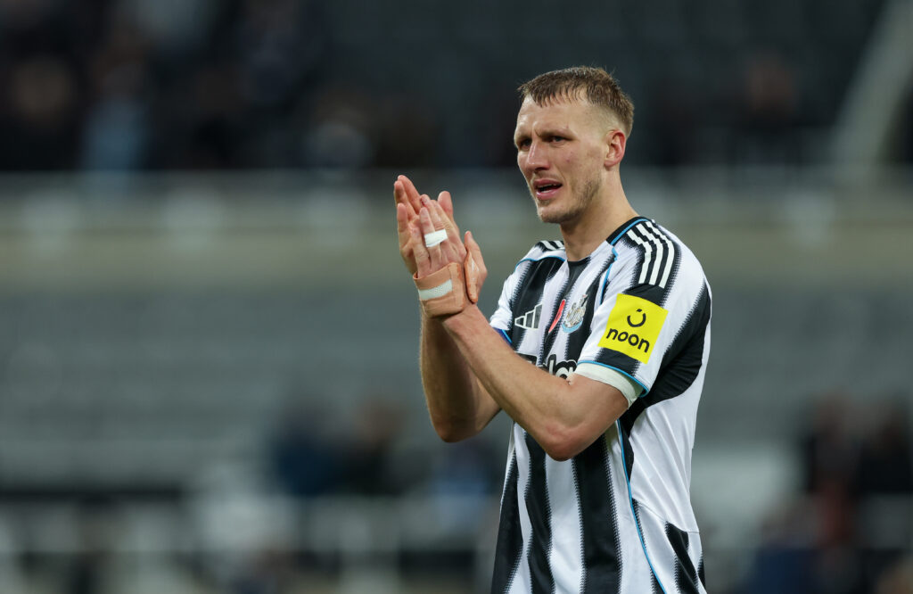 Newcastle star Dan Burn after their win in the Carabao Cup over Tottenham